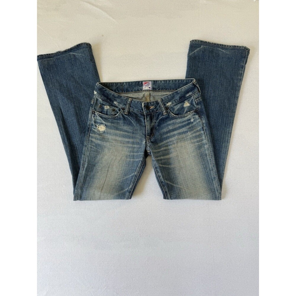 Prps Jeans Womens 26 Flare Low-Rise Distressed